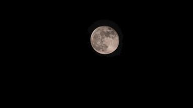 满月月亮月升超级大月亮延时4k